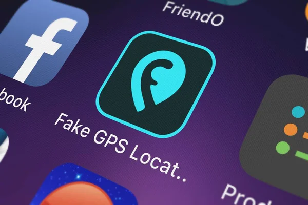 London Verenigd Koninkrijk September 2018 Fake Gps Location Voor Mobiele — Stockfoto