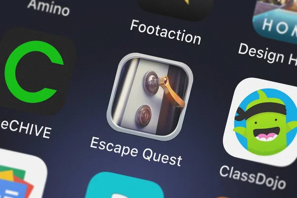 Londýn Velká Británie Září 2018 Snímek Escape Quest Mobilní Aplikace — Stock fotografie