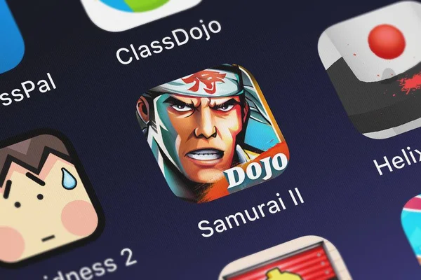 London Storbritannien September 2018 Ikonen För Appen Samurai Dojo Från — Stockfoto