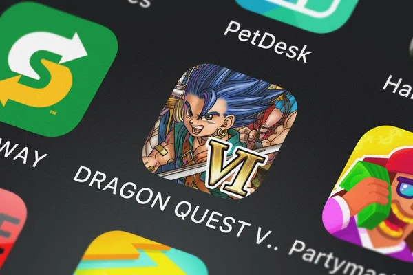 Лондон Великобритания Сентября 2018 Года Мобильное Приложение Dragon Quest Square — стоковое фото