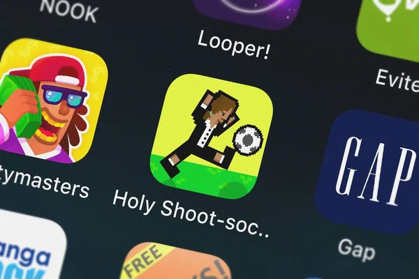 London United Kingdom September 2018 Screenshot Holy Shoot Soccer Physics — Stock Photo, Image