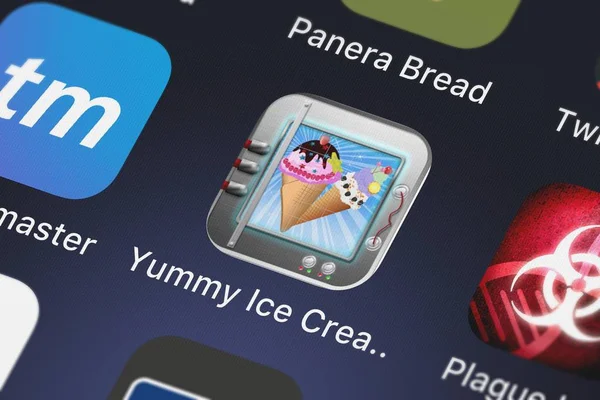 London United Kingdom September 2018 Screenshot Yummy Ice Cream Maker — Stock Photo, Image