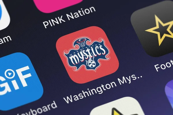 London Verenigd Koninkrijk September 2018 Washington Mystici Mobile Mobiele App — Stockfoto
