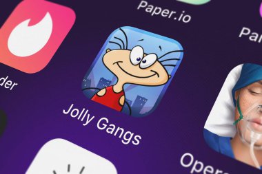 London, Büyük Britanya - 30 Eylül 2018: ekran görüntüsü, Alawar Eğlence, Incâ™ s hareket eden app The Jolly Gang's: ürkütücü macera.
