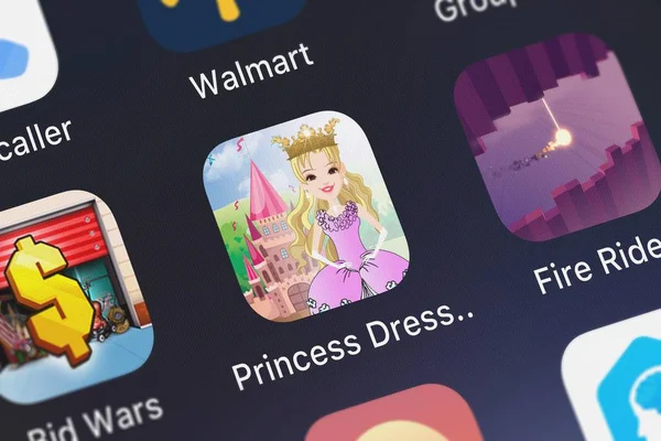 Londres Reino Unido Setembro 2018 Close Ícone Aplicativo Princess Dress — Fotografia de Stock