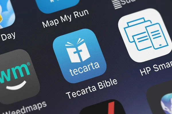 London United Kingdom September 2018 Screenshot Der Tecarta Bibel Mobile — Stockfoto