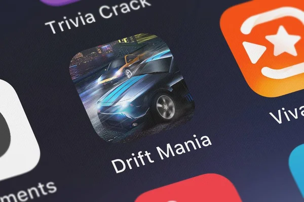 London Wielka Brytania Września 2018 Drift Mania Uliczne Outlaws Aplikacji — Zdjęcie stockowe