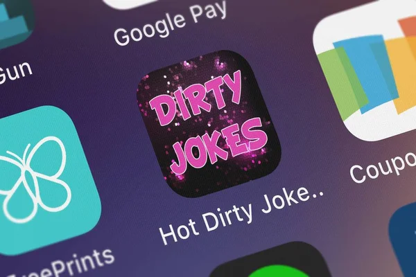 ロンドン イギリス 2018 携帯アプリのアイコン ホット汚いジョーク無料トドル Peev Iphone — ストック写真