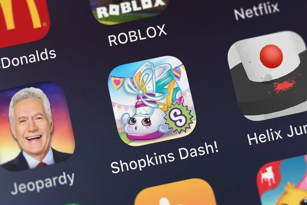 London Vereinigtes Königreich September 2018 Nahaufnahme Der Shopkins Dash Applikationsikone — Stockfoto