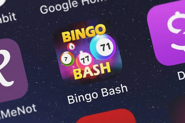 Londres Reino Unido Setembro 2018 Close Ícone Bingo Bash Bingo — Fotografia de Stock
