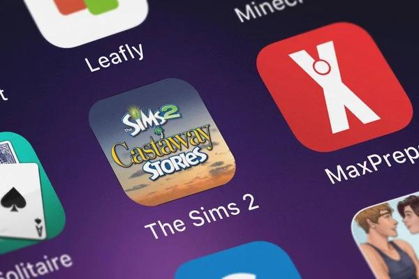 London Verenigd Koninkrijk Oktober 2018 Sims Mobiele App Van Castaway — Stockfoto