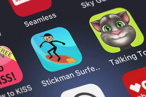 London Vereinigtes Königreich September 2018 Ikone Der Mobilen App Stickman — Stockfoto
