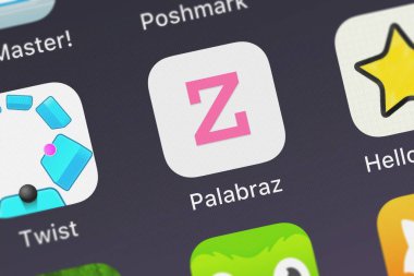 Hyperbeard Oyunlar Palabraz simgesinden bir iphone üzerinde Close-up London, Büyük Britanya - 30 Eylül 2018:.