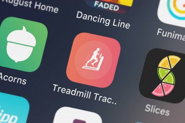 London, Büyük Britanya - 30 Eylül 2018: yakın atış koşu bandı izci: Smoothmobile, Llc bir iPhone üzerinden çalıştırmak egzersiz uygulama simgesi.