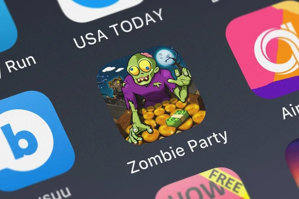 Londýn Velká Británie Září 2018 Ikonu Mobilní Aplikace Zombie Party — Stock fotografie