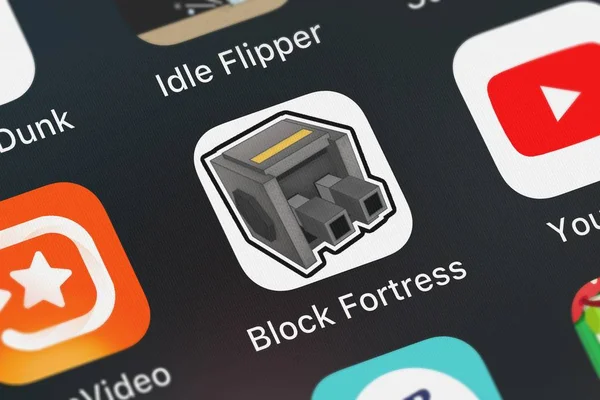 London Verenigd Koninkrijk September 2018 Block Fort Mobiele App Van — Stockfoto