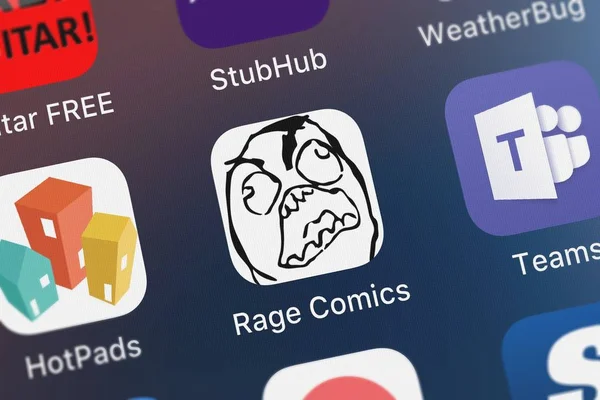 London Verenigd Koninkrijk September 2018 Screenshot Van Mobiele App Rage — Stockfoto