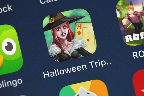 London Vereinigtes Königreich September 2018 Screenshot Der Solitaire App Halloween — Stockfoto