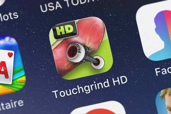 Londres Reino Unido Setembro 2018 Captura Tela Aplicativo Móvel Touchgrind — Fotografia de Stock
