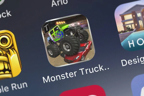 London United Kingdom September 2018 Screenshot Mobile App Monster Truck — Stock Photo, Image