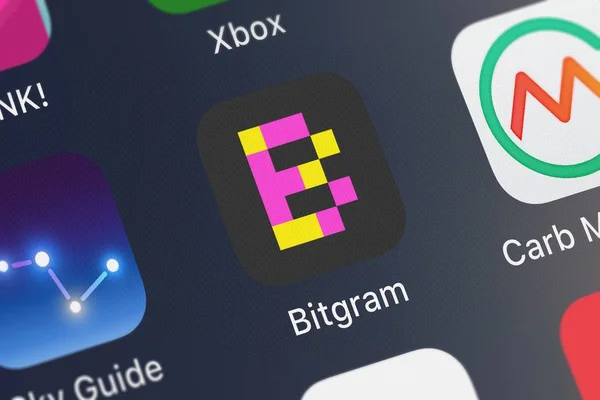 Londres Reino Unido Septiembre 2018 Primer Plano Del Icono Bitgram —  Fotos de Stock
