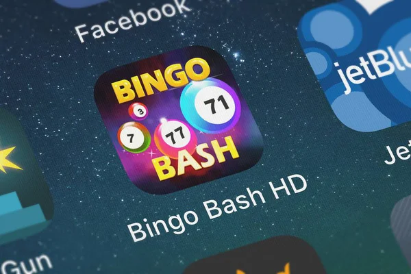 Londres Reino Unido Septiembre 2018 Icono Aplicación Móvil Bingo Bash — Foto de Stock