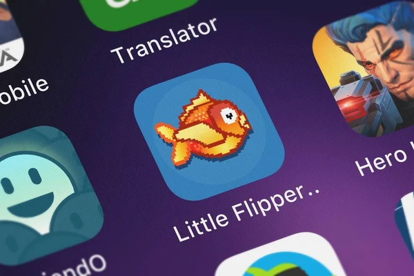 London Storbritannien September 2018 Närbild Little Flipper Fall Äventyr Tiny — Stockfoto