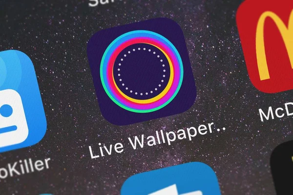 Лондон Великобритания Сентября 2018 Года Мобильное Приложение Live Wallpapers Forever — стоковое фото