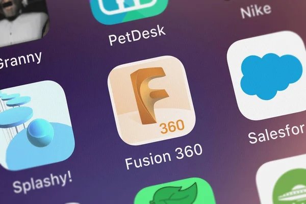 London Wielka Brytania Września 2018 Fusion 360 Aplikacji Mobilnej Autodesk — Zdjęcie stockowe