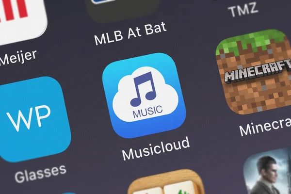 Londres Royaume Uni Septembre 2018 Capture Écran Application Mobile Musicloud — Photo