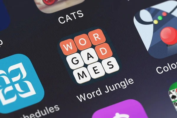 Londres Reino Unido Septiembre 2018 Close Word Jungle Spelling Puzzles — Foto de Stock