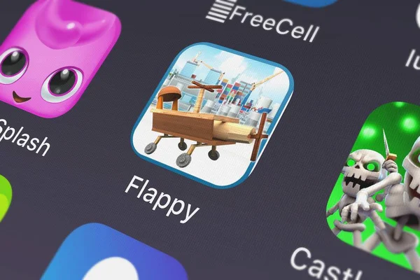 London Wielka Brytania Września 2018 Zrzut Ekranu Aplikacji Mobilnej Flappy — Zdjęcie stockowe