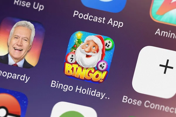 Londres Reino Unido Outubro 2018 Close Ícone Aplicativo Bingo Holiday — Fotografia de Stock