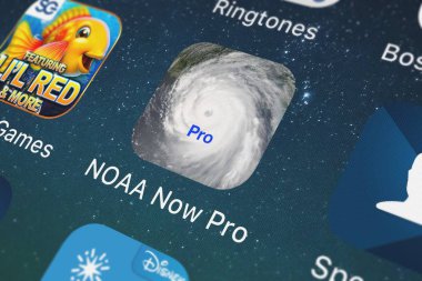 London, Büyük Britanya - 01 Ekim 2018: Screenshot-in hareket eden app şimdi Noaa Kelly teknoloji Inc Pro..