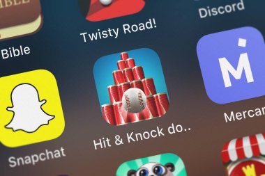 London, Büyük Britanya - 01 Ekim 2018: simge mobil App vurmak aşağı vurmak Mobirix üzerinden bir iphone üzerinde.