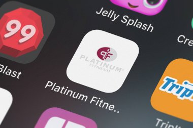 London, Büyük Britanya - 02 Ekim 2018: ekran görüntüsü Netpulse Inc.'in mobil app platin Fitness - Verona.