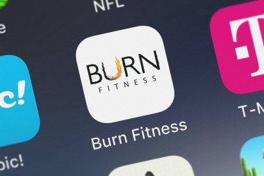 London, Büyük Britanya - 02 Ekim 2018: ekran görüntüsü Netpulse Inc.'in mobil app yanmak Fitness.