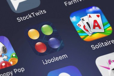 London, Büyük Britanya - 02 Ekim 2018: ijooleem mobil app Haw-Yuan Yang bir iphone ekranında.