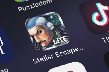 London, Büyük Britanya - 02 Ekim 2018: yakın çekim çekim yönelik Oyunlar'ın popüler uygulaması yıldız kaçış Lite.