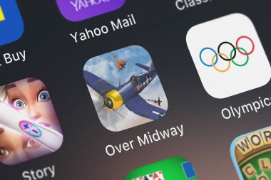 London, Büyük Britanya - 02 Ekim 2018: simge bir iPhone mobil App üzerinden Midway kuantum tasarım grubu.