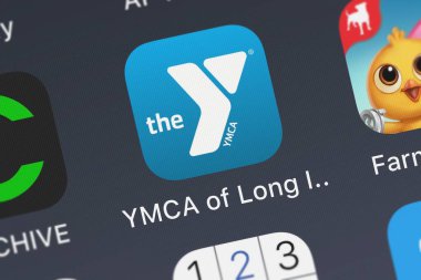 London, Büyük Britanya - 02 Ekim 2018: simge mobil App Ymca Long Island. bir iphone üzerinde Netpulse Inc..