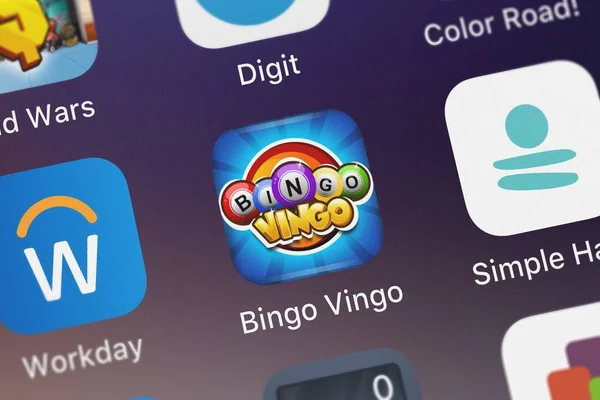 Londýn Velká Británie Října 2018 Snímek Vingo Bingo Zdarma Bingo — Stock fotografie