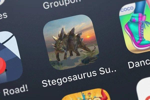 London Egyesült Királyság Október 2018 Zár Megjelöl Szemcsésedik Ból Stegosaurus — Stock Fotó