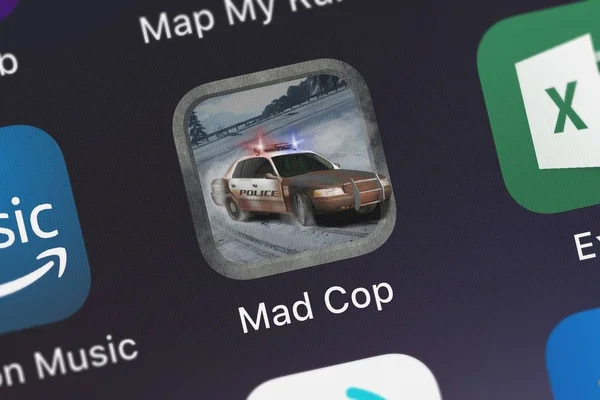 Лондон Великобритания Октября 2018 Года Скриншот Мобильного Приложения Mad Cop — стоковое фото