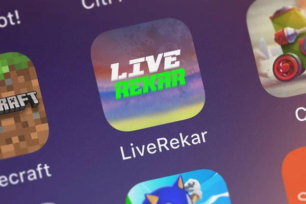 London United Kingdom Oktober 2018 Screenshot Der Mobilen App Liverekar — Stockfoto