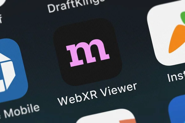 London Wielka Brytania Października 2018 Strzał Zbliżenie Ikony Aplikacji Webxr — Zdjęcie stockowe