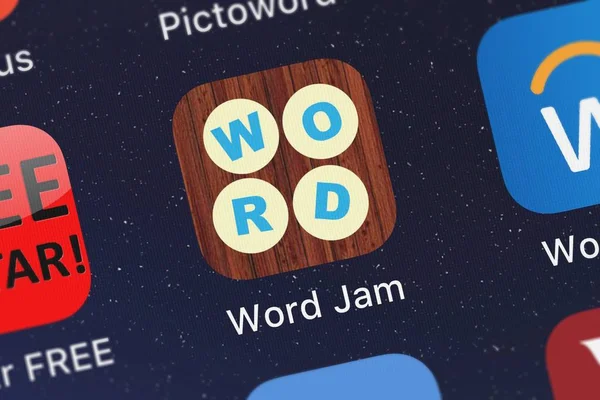 Londres Reino Unido Octubre 2018 Primer Plano Word Jam Conectar — Foto de Stock