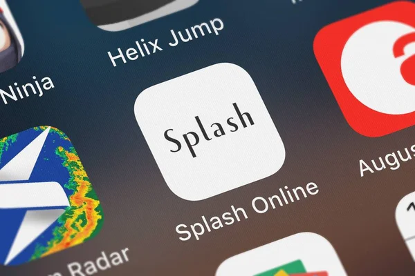 London Vereinigtes Königreich Oktober 2018 Nahaufnahme Des Splash Online Ikone — Stockfoto