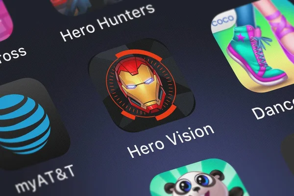 London United Kingdom October 2018 Icon Mobile App Hero Vision — Stock Photo, Image