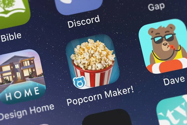 London Wielka Brytania Października 2018 Zrzut Ekranu Aplikacji Mobilnej Popcornu — Zdjęcie stockowe